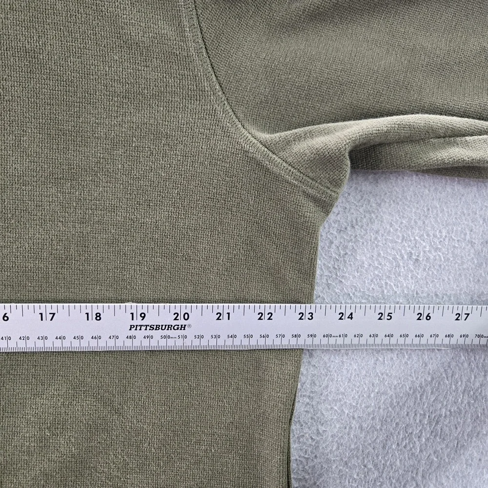 REI Cooperative Men Sweater LARGE Green Cotton Nylon‎ Gorpcore Collar